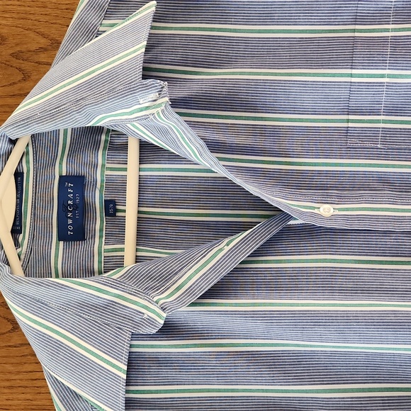 Vintage Towncraft Men's Size 15 1/2 Striped sportshirt - Picture 2 of 6